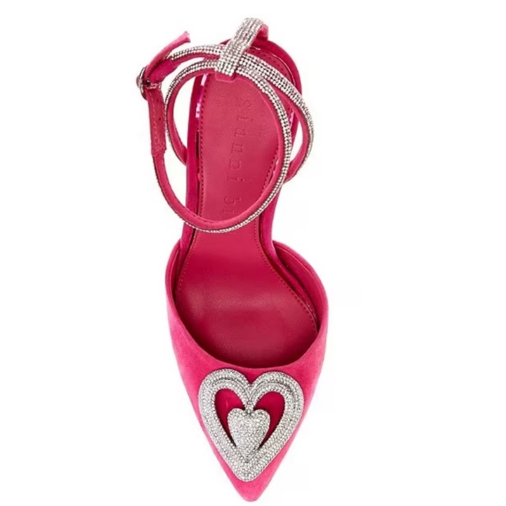Elegant Pink Women's Shoes with Heart Detail